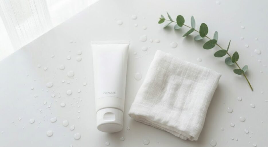 Adult acne clear healthy skin gentle cleanser still life