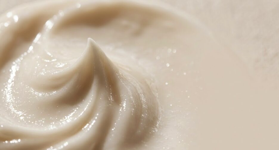 Ceramides for skin rich moisture barrier cream texture close-up