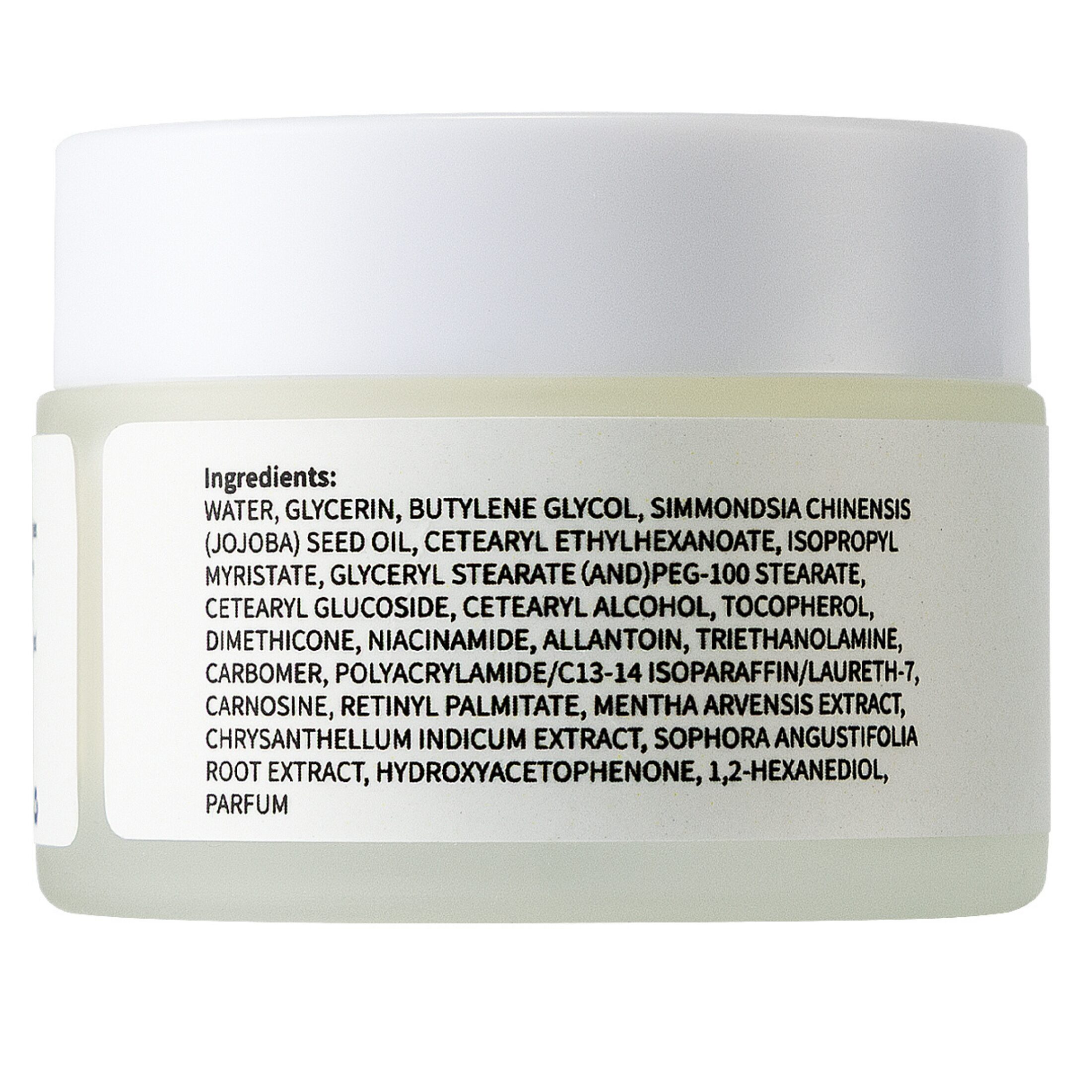 Purexis retinol night cream for sensitive skin jar with ingredients label