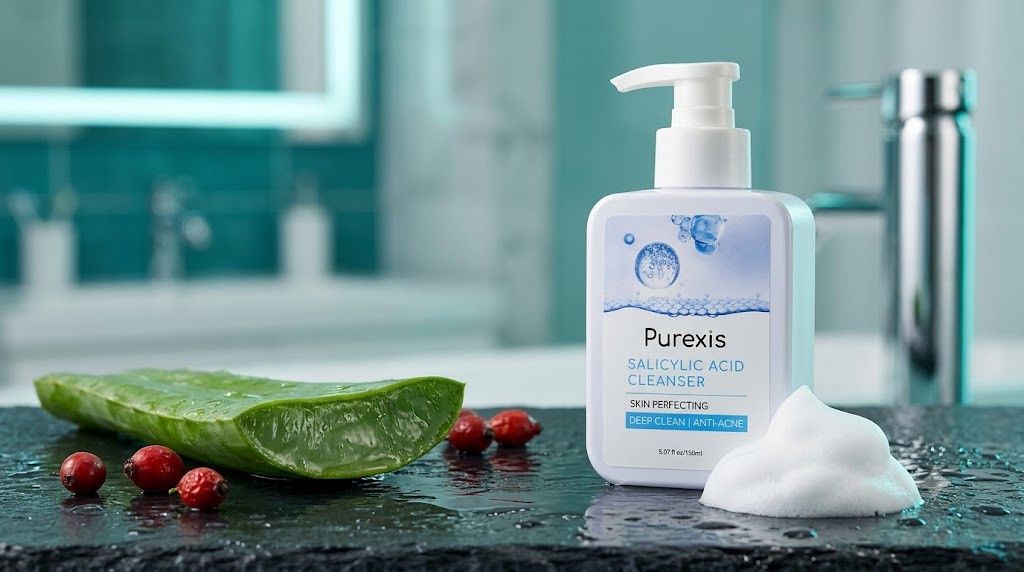 1% salicylic acid foaming gel cleanser with aloe vera